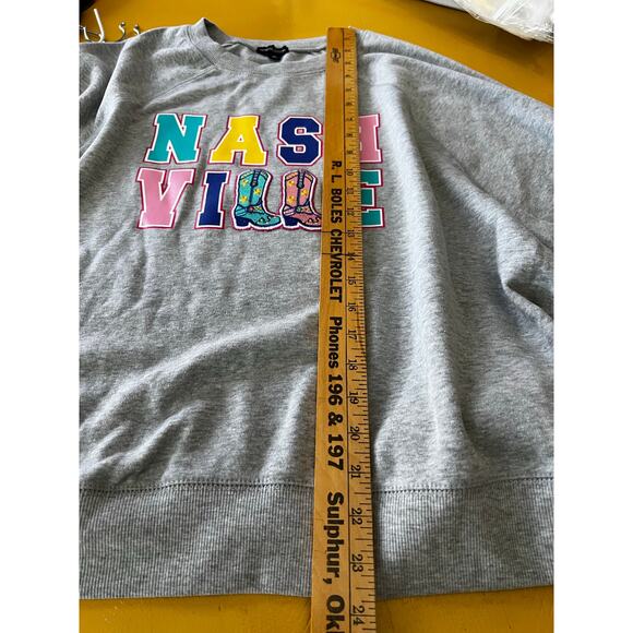 Originality Nashville Graphic Sweatshirt Gray Size Medium NWT - Picture 8 of 8